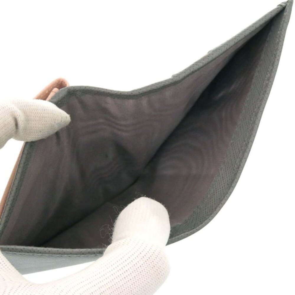 Prada Saffiano Leather Gray Pink Bifold Wallet 0064 - Picture 7 of 8